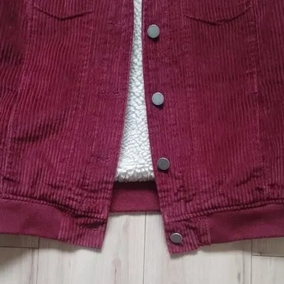 Roxy Corduroy Shearling Jacket Redwood XS-M Vintage - Picture 6 of 10